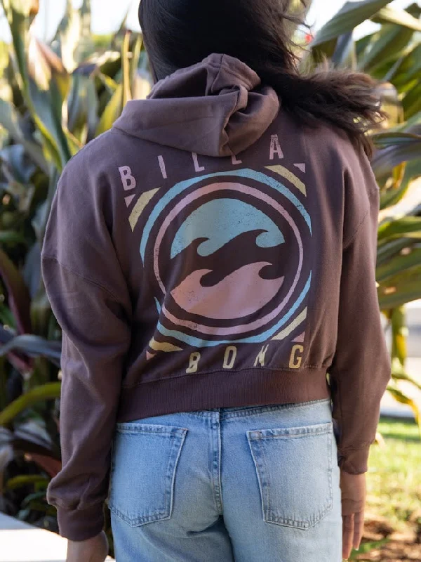BILLABONG FEEL IT ALL WOMENS CROPPED HOODIE - MAUVE Hoodie with Patch Decorative Personalized BILLABONG FEEL IT ALL WOMENS CROPPED HOODIE - MAUVE Hoodie with Patch Decorative Personalized