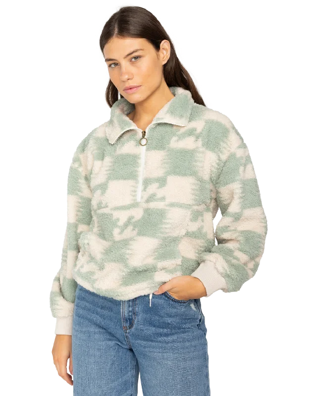 Time Off Fleece Sweatshirt in Crystal Cove Hoodie with Rhinestones Sparkly Elegant