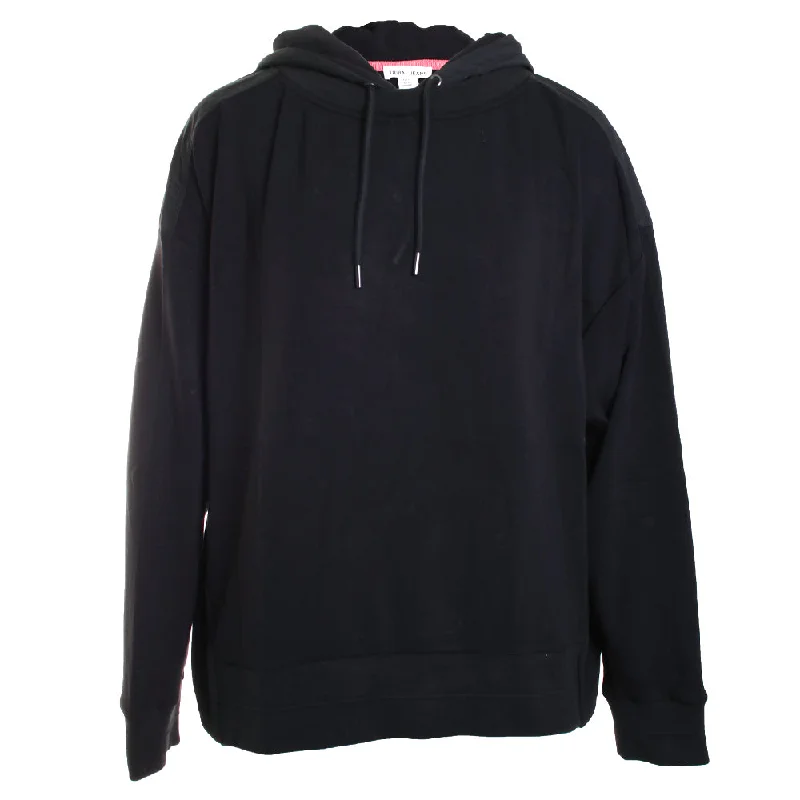 Black Combo Hoodie Hoodie with Monochrome Minimalist Simple