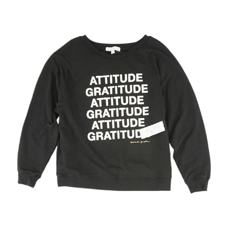 Black Solid Sweatshirt Hoodie with Elastic Waist Stretchable Comfortable
