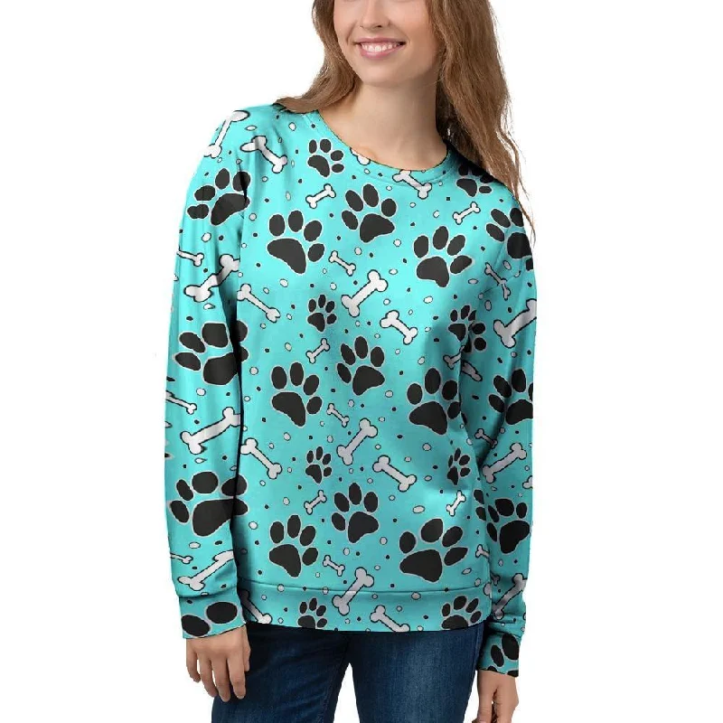 Blue Paw Women's Sweatshirt Hoodie with Lace Feminine Delicate