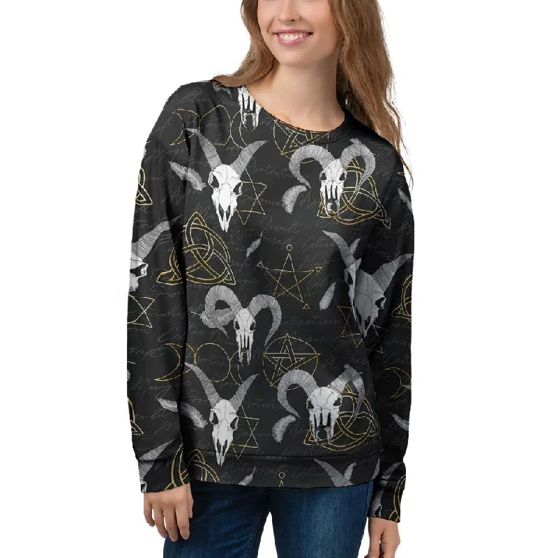Capricorn Astrology Witch Gothic Women's Sweatshirt Hoodie with Magnetic Closure Innovative Modern Capricorn Astrology Witch Gothic Women's Sweatshirt Hoodie with Magnetic Closure Innovative Modern