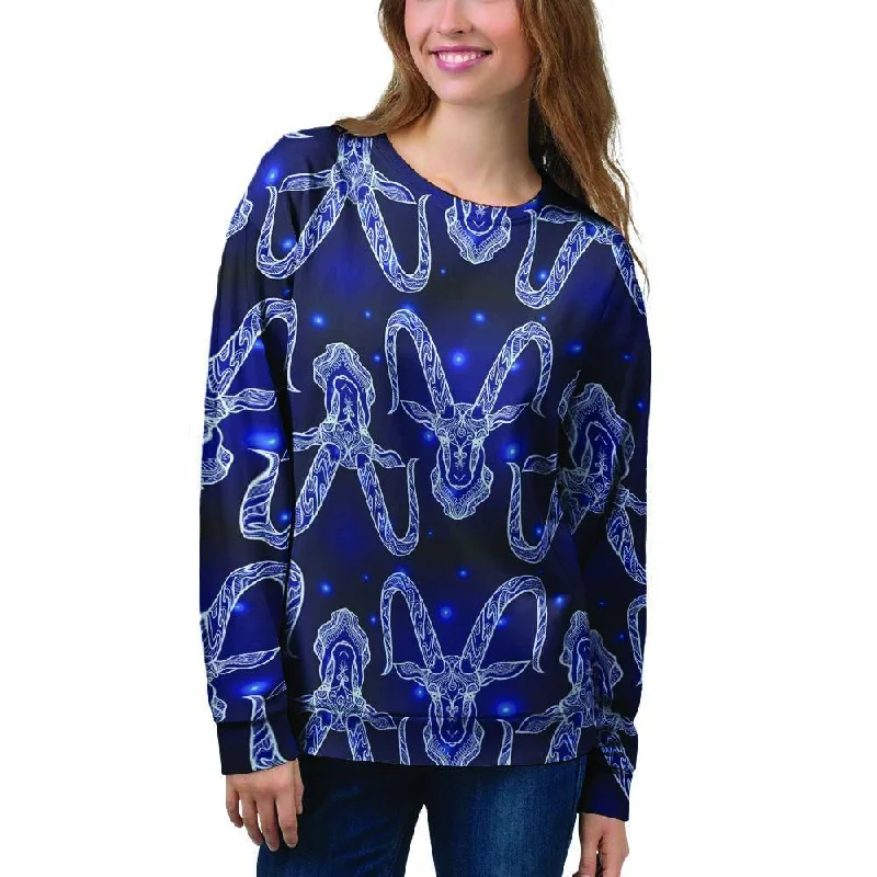 Capricorn Gothic Witch Women's Sweatshirt Hoodie with Full-Zip Functional Layering