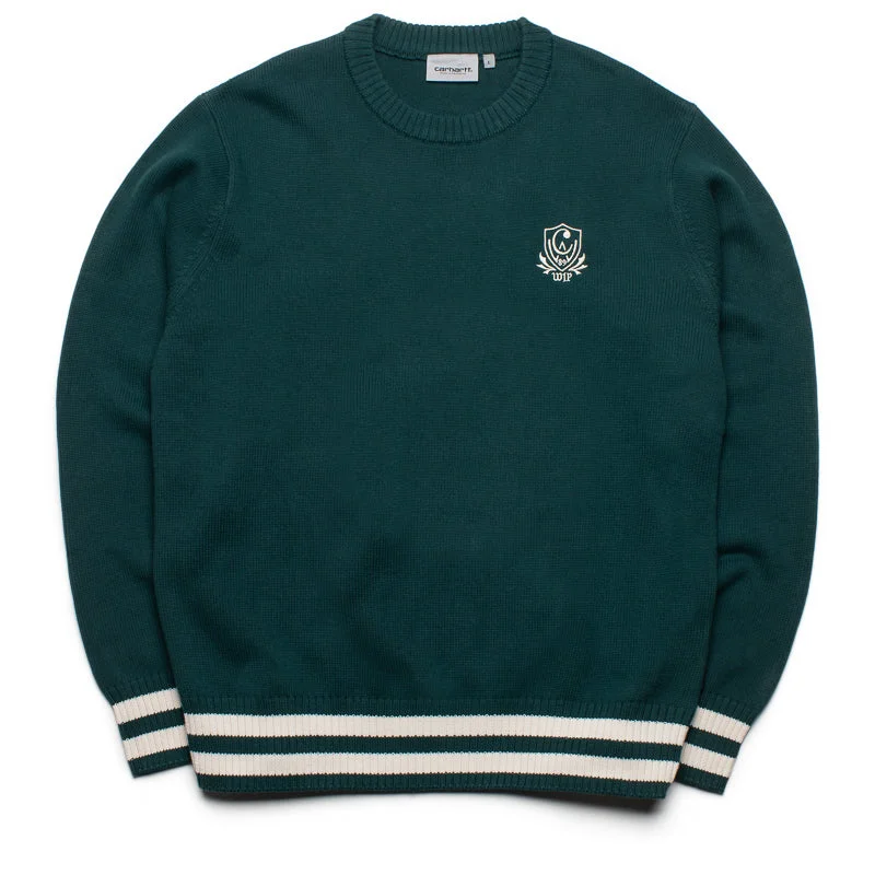 Carhartt WIP Cambridge Sweater - Chervil/Natural Anti-Pilling Anti-Shrink Durable