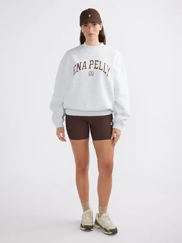 CLASSIC COLLEGIATE SWEATSHIRT - White Marle Hoodie with Magnetic Closure Innovative Modern CLASSIC COLLEGIATE SWEATSHIRT - White Marle Hoodie with Magnetic Closure Innovative Modern