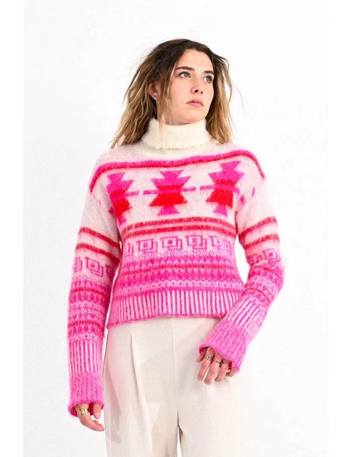 Winter Pattern Sweater Long Sweater Short Sweater Cropped Sweater