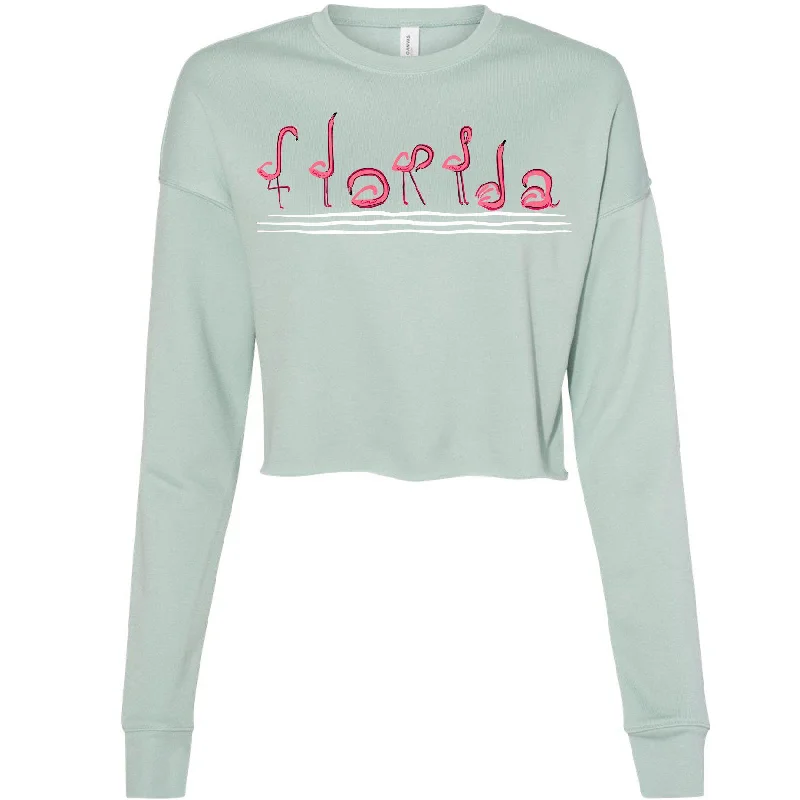 Curvy Flamingos Florida Cropped Sweater Nylon Fabric Polyester Fabric Spandex Fabric Curvy Flamingos Florida Cropped Sweater Nylon Fabric Polyester Fabric Spandex Fabric