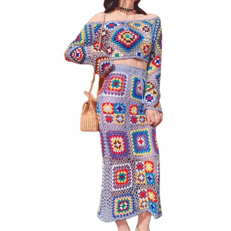 Custom crochet dress women sweater designer clothes Transparent Opaque Sheer