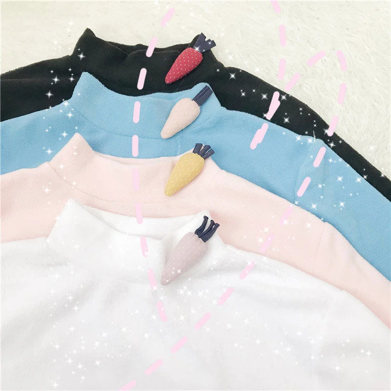 Cute carrot velvet sweater YV40925 Plaid Sweater Polka Dot Checkered