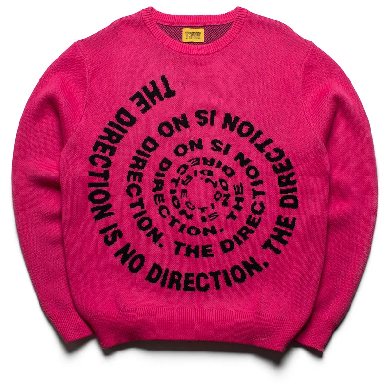 Diet Starts Monday Knitted Spiral Sweater - Pink Stretchy Elastic Breathable