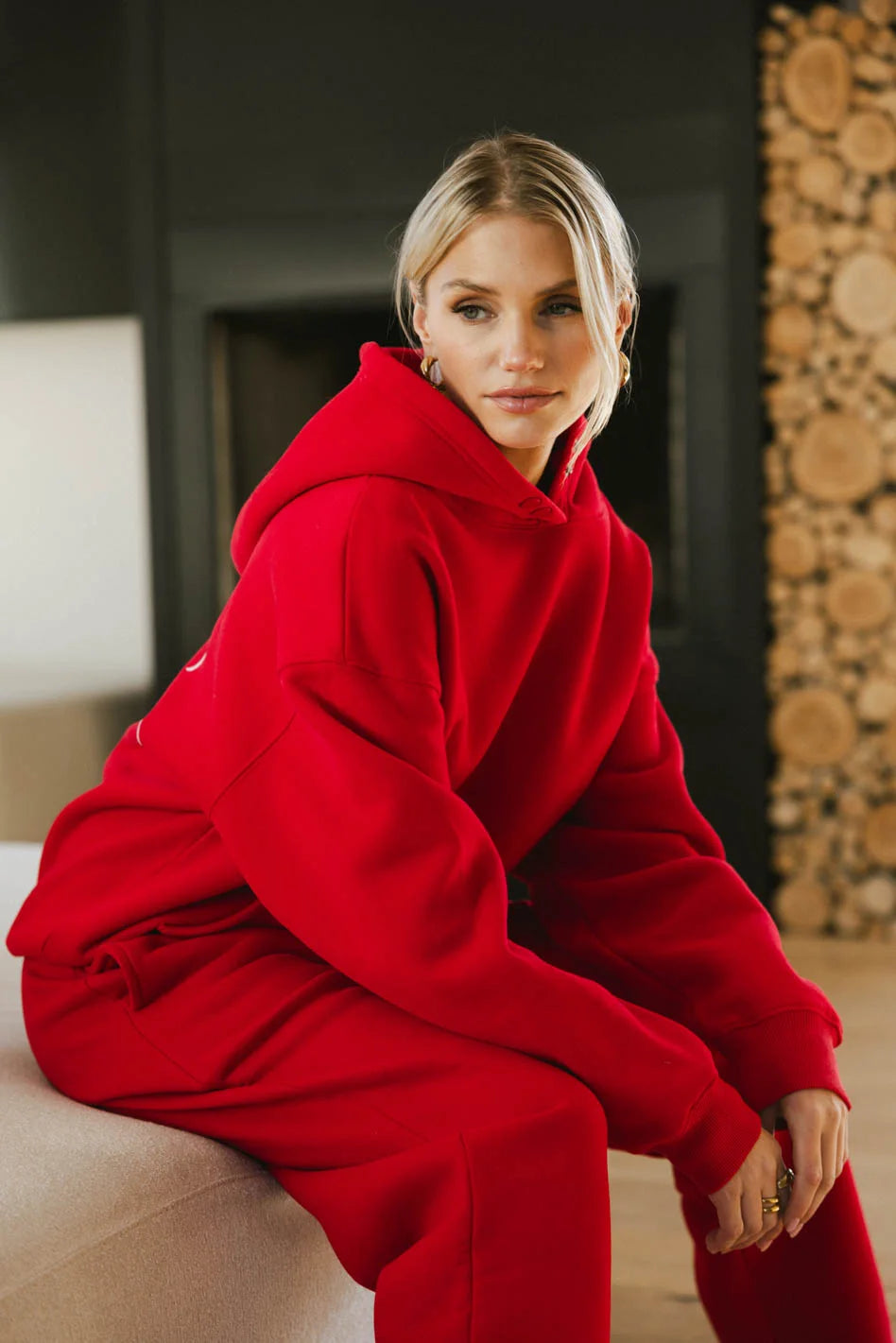 Do Not Disturb Sweatshirt in Red Hoodie with Gradient Ombre Colorful