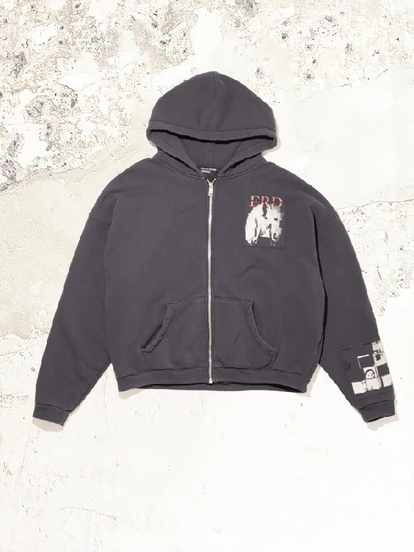 ENFANTS RICHES DÉPRIMÉS NARCOTICA ZIP HOODIE Hoodie with Hem Fringe Bohemian Relaxed ENFANTS RICHES DÉPRIMÉS NARCOTICA ZIP HOODIE Hoodie with Hem Fringe Bohemian Relaxed
