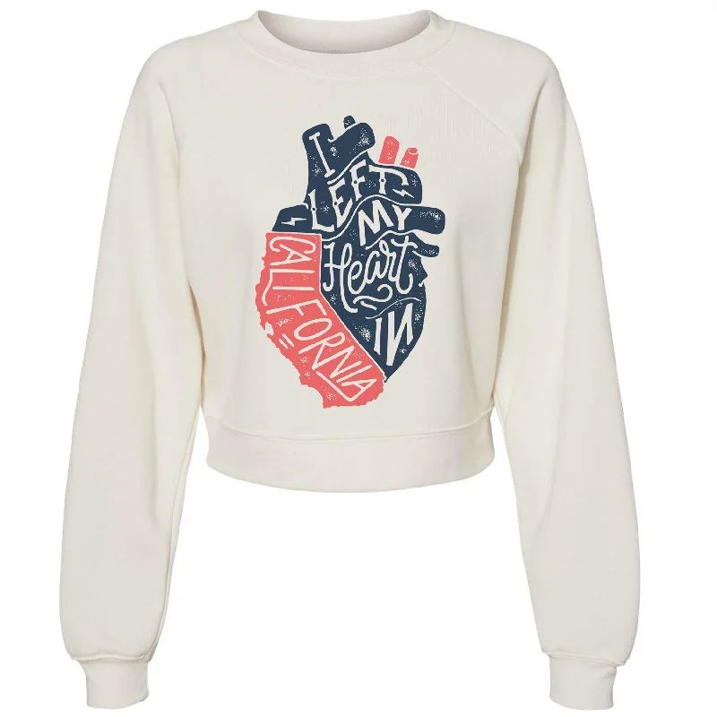 I Left My Heart In California Raglan Sweater Casual Formal Business
