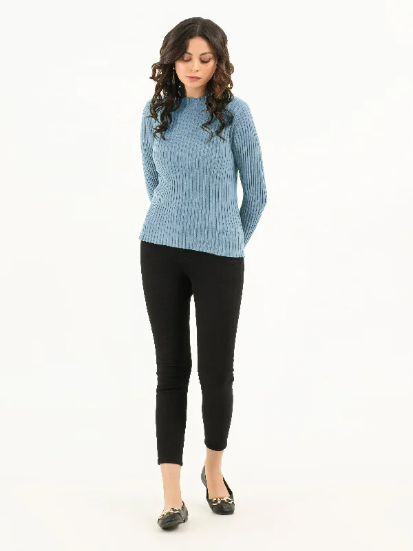 Ribbed Sweater Tailored Straight A-Line