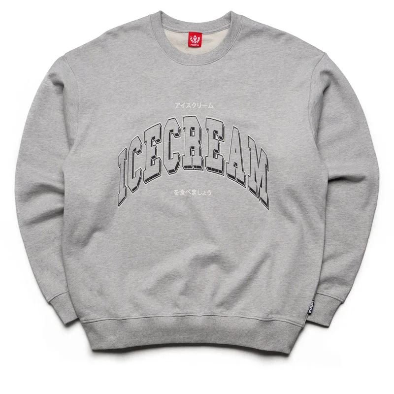 Ice Cream Frigid Sweatshirt - Heather Gray Hoodie with Hood Adjustable Protection