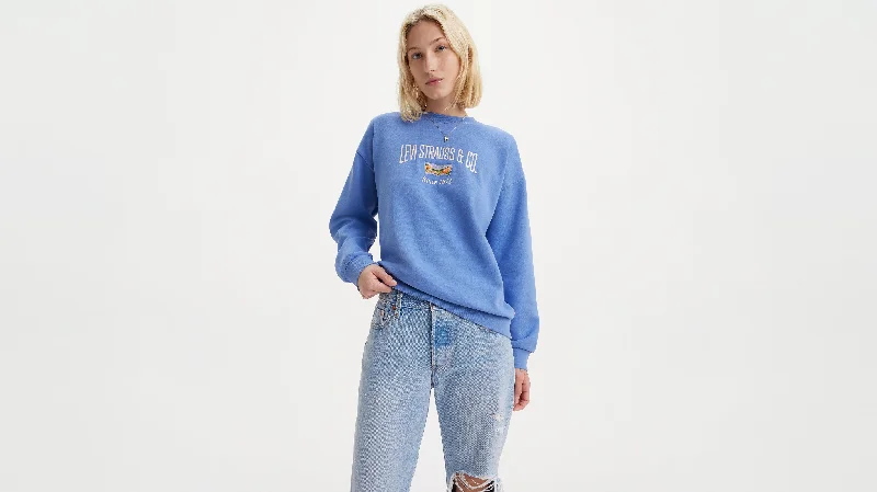 Levi's® Women's Graphic Salinas Crewneck Sweatshirt Hoodie with High Neck Warm Protective Levi's® Women's Graphic Salinas Crewneck Sweatshirt Hoodie with High Neck Warm Protective