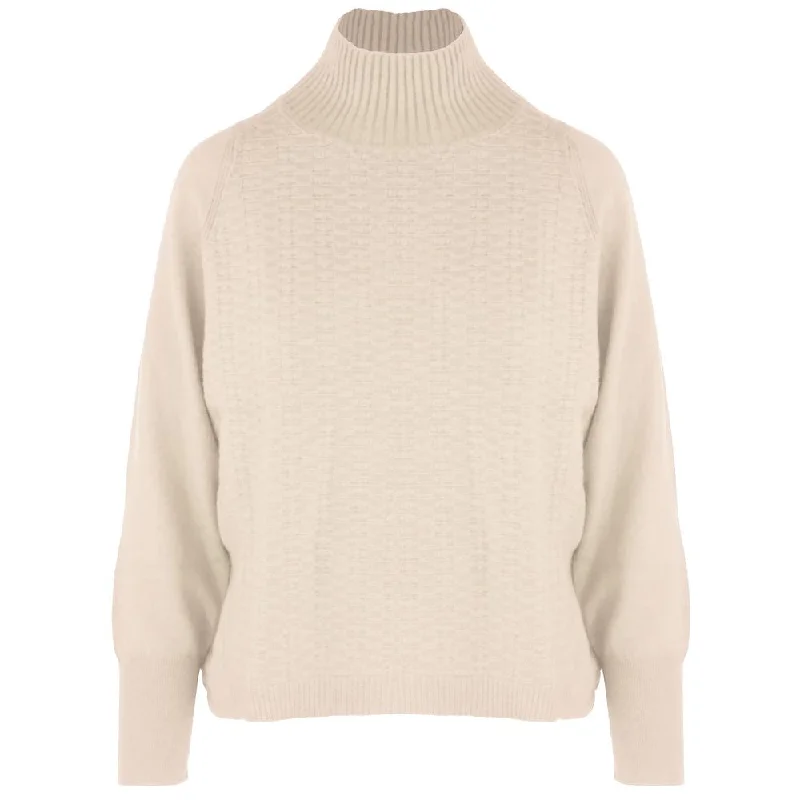 Malo Beige Cashmere Sweater Hooded Sweater Collared Sweater Shawl Collar