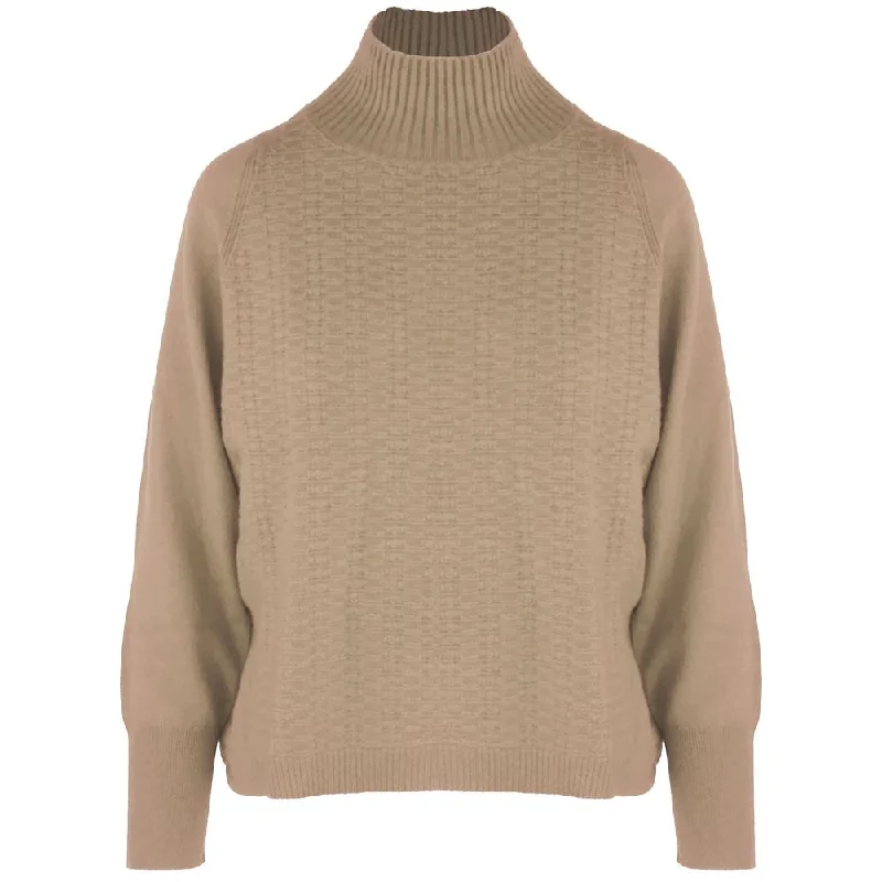 Malo Brown Cashmere Sweater Iron Safe Non-Iron Wrinkle Free