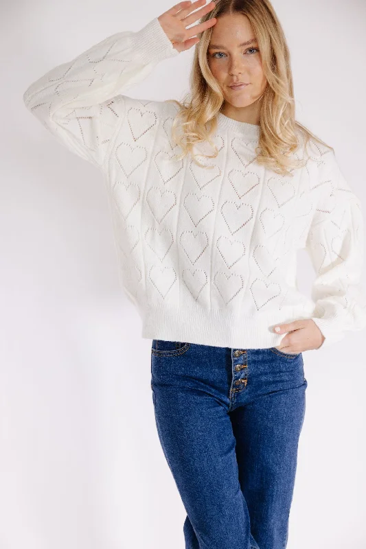 Marietta Sweater in Cream Neon Metallic Matte