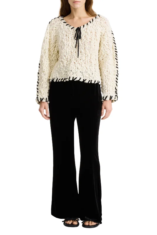 Milea Sweater Ribbed Striped Patterned