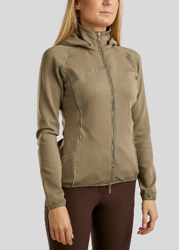 MoLiza Hoodie - Dusty Green Hoodie with Lining Warm Insulated