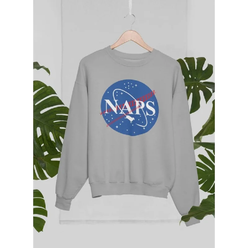 NAPS Not NASA Sweatshirt Hoodie with Front Slit Layering Stylish