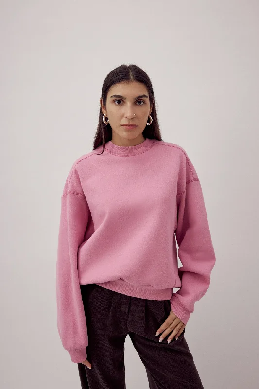 Otto Sweatshirt Blush Hoodie with Neon Bright Vibrant