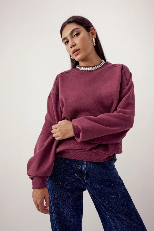 Otto Sweatshirt Fig Hoodie with Elastic Waist Stretchable Comfortable