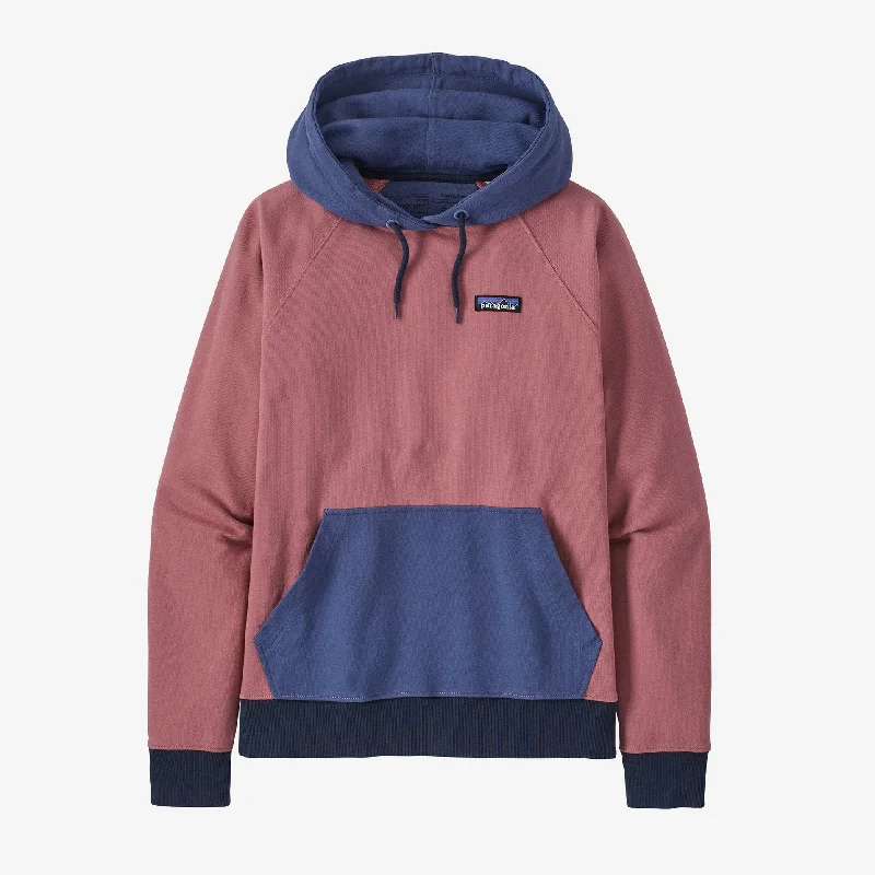 Patagonia Women's P-6 Label Organic Hoody Hoodie with Front Slit Layering Stylish