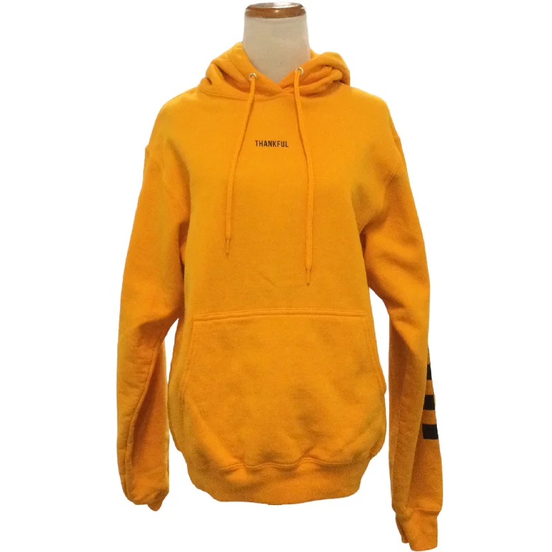 PORT & CO ORANGE HOODIE-S Hoodie with Distressed Vintage Worn