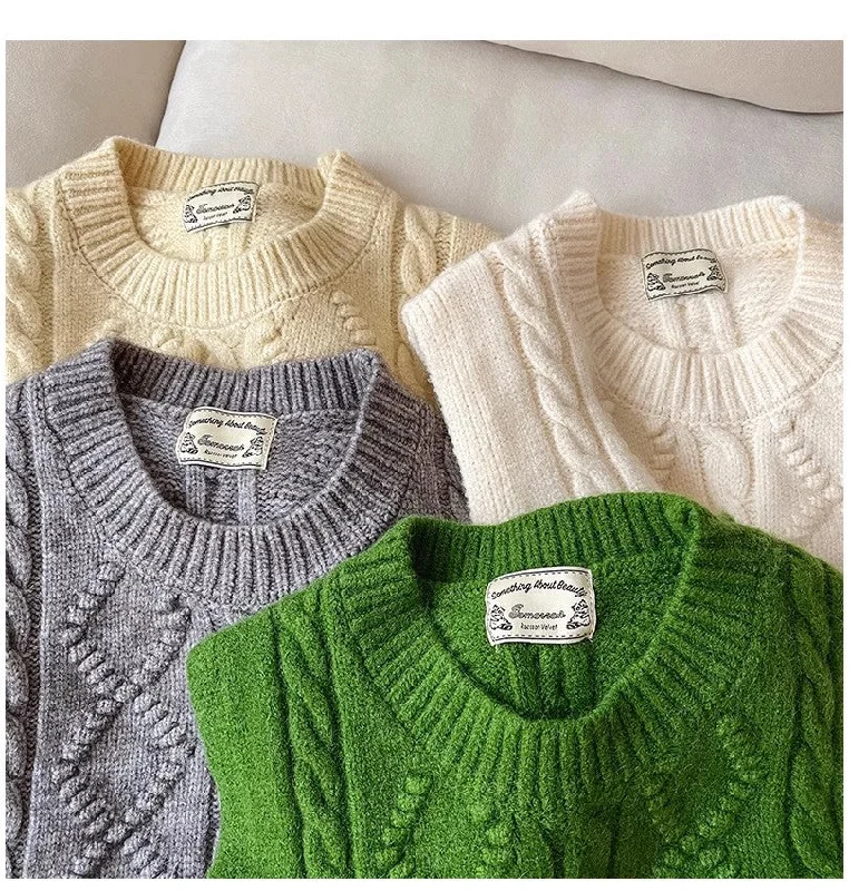 Retro knitted vest for women new round neck sleeveless sweater vest S5012 Wool Sweater Cotton Sweater Cashmere Sweater Retro knitted vest for women new round neck sleeveless sweater vest S5012 Wool Sweater Cotton Sweater Cashmere Sweater