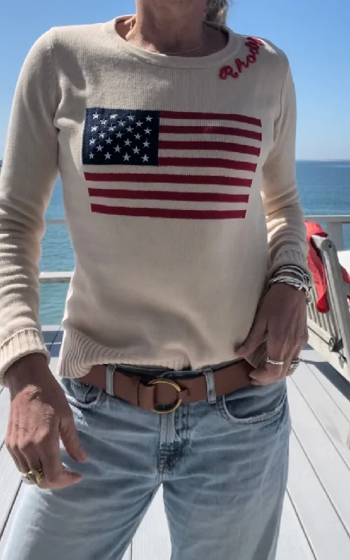RHODY Embroidered Collar Crew Flag Sweater Rayon Fabric Velvet Fabric Corduroy Fabric RHODY Embroidered Collar Crew Flag Sweater Rayon Fabric Velvet Fabric Corduroy Fabric