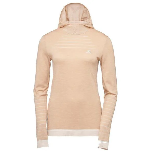 Salomon Outspeed Wool W Hoody Hoodie with Stripes Bold Sporty