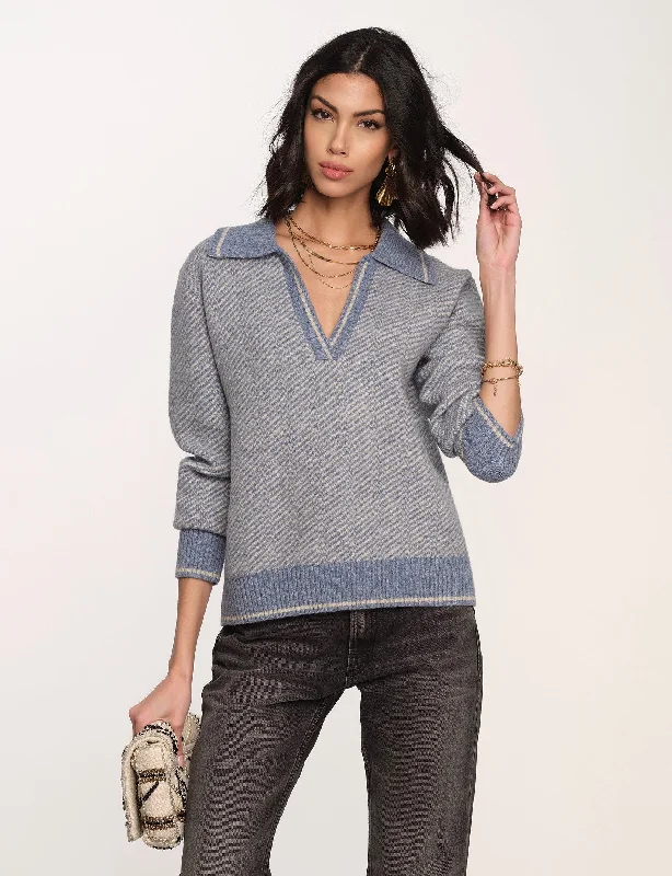 serene sweater Boat Neck Shawl Collar Notched Collar