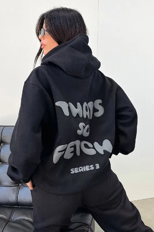 Series 3 Hoodie - Black Hoodie with Emblem Brand Identity