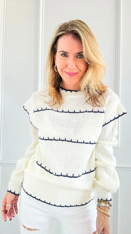 Vivid Lines Sweater Velvet Chenille Corduroy