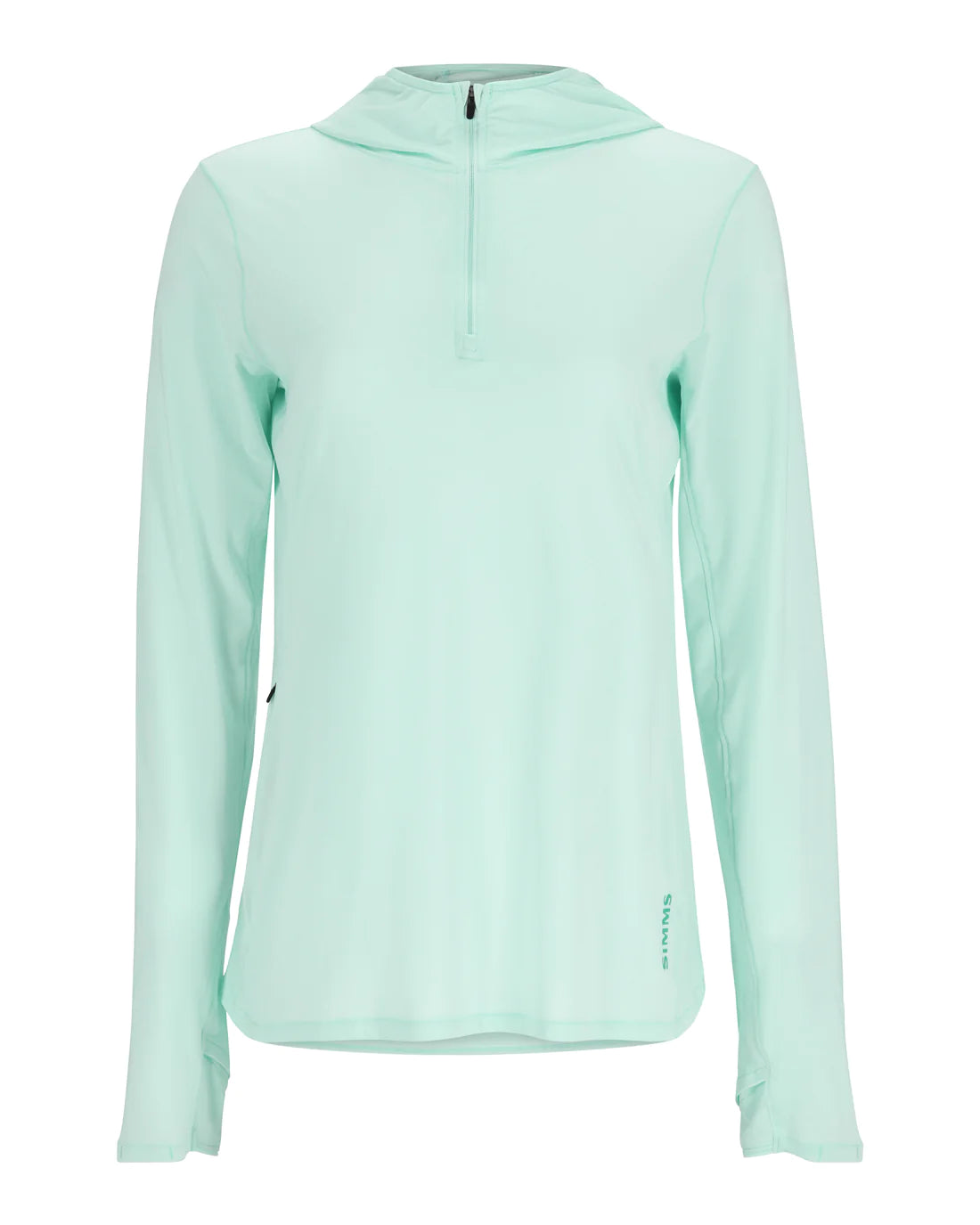 Simms Women's SolarFlex® 1/4 Zip Hoody Hoodie with Exposed Zipper Edgy Industrial