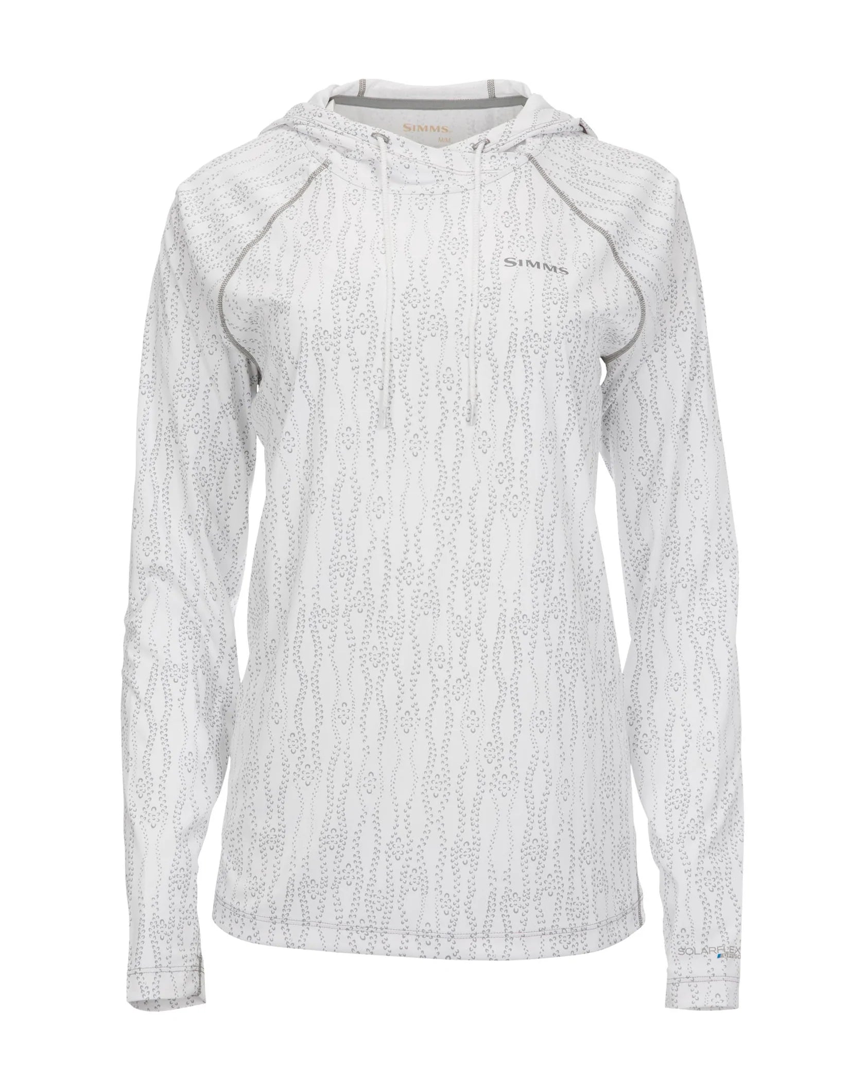 Simms Women's SolarFlex Hoody Print Hoodie with Hidden Zipper Minimalist Clean