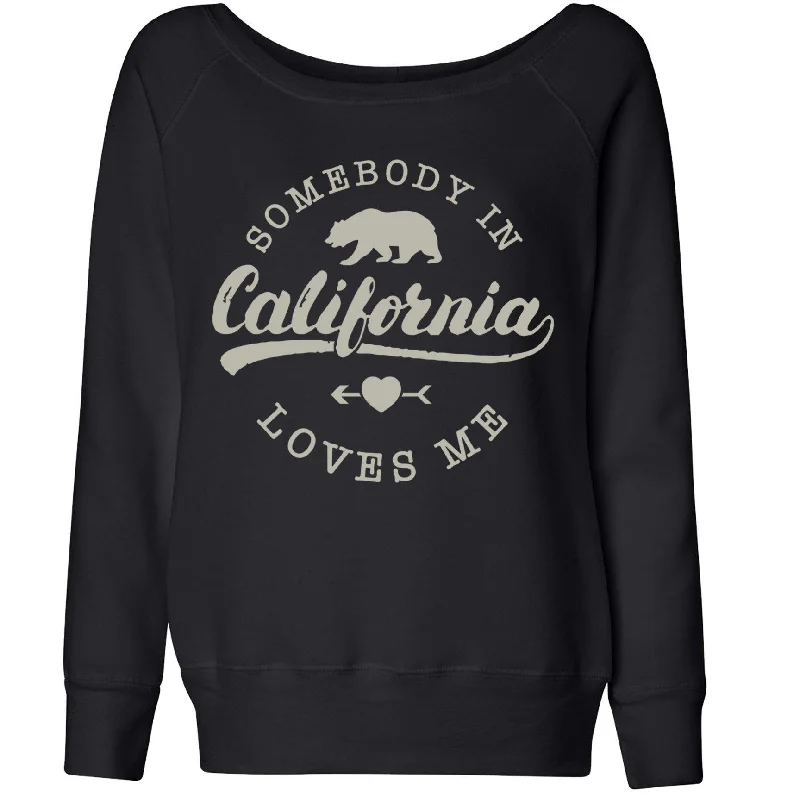 Somebody Loves Me In California Wide Neck Sweater High Neck Crew Neck V-Neck