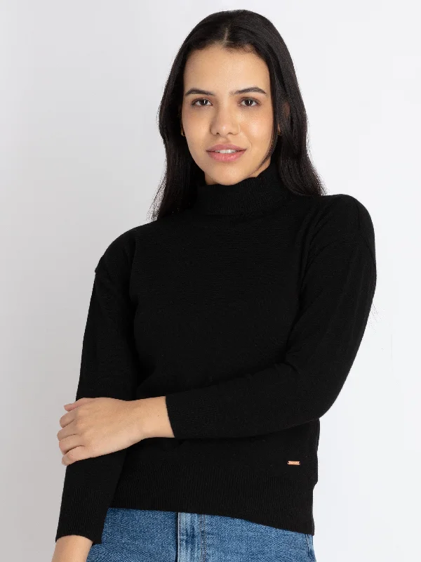 Womens Solid Turtle Neck  Sweater Fleece Sweater Nylon Polyester