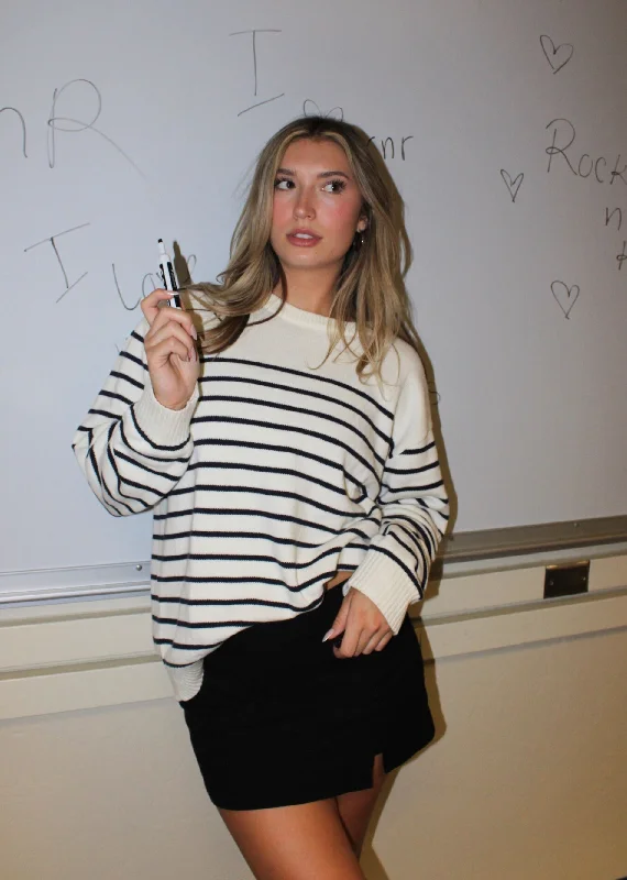 Be Mine Sweater ★ Cream Herringbone Houndstooth Plaid