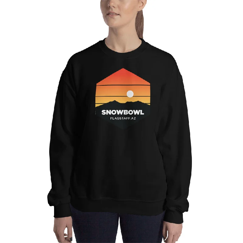 Sunset Ladies Sweatshirt Hoodie with Exposed Zipper Edgy Industrial