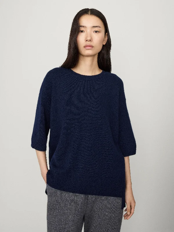 The Camille Sweater Mesh Sweater Canvas Denim