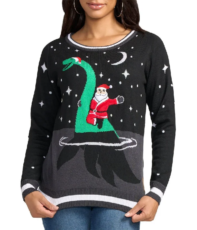 Women's Nessie Ugly Christmas Sweater Slim Fit Regular Fit Oversized