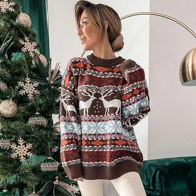 Y2K Oversized Full Sleeve Thicken Winter Christmas Sweater Elasticated Padded Insulated Y2K Oversized Full Sleeve Thicken Winter Christmas Sweater Elasticated Padded Insulated