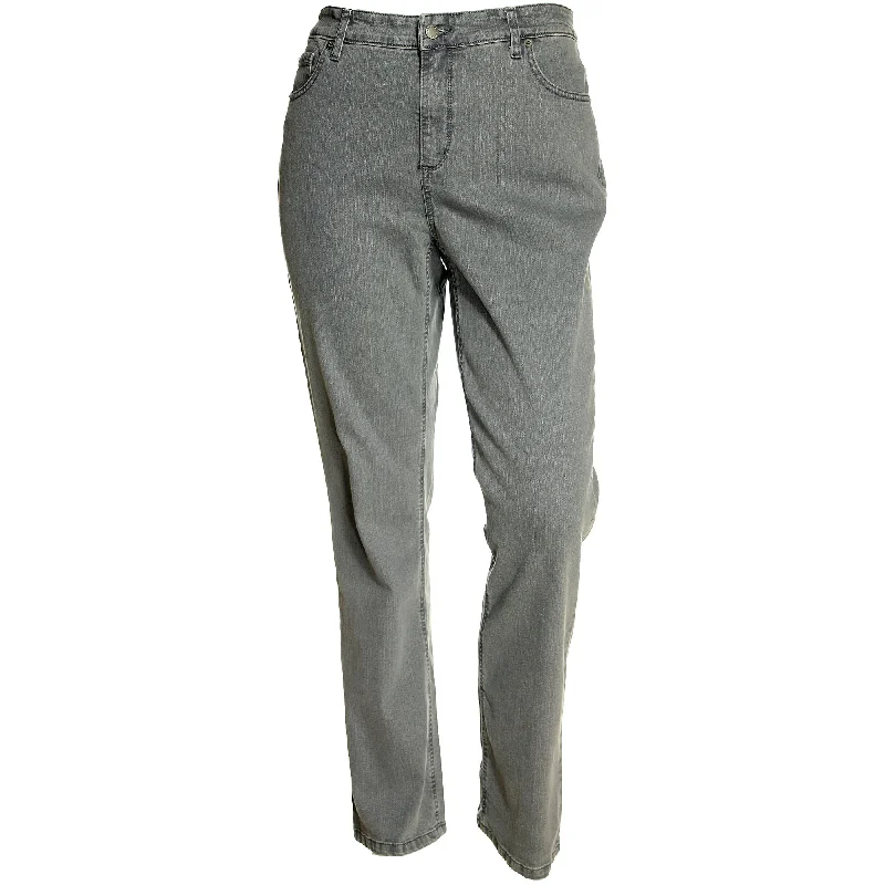 Jones New York Gray Mid-Rise Slimming Straight Leg Denim Jeans Comfortable Full-Length Denim Jeans Jones New York Gray Mid-Rise Slimming Straight Leg Denim Jeans Comfortable Full-Length Denim Jeans