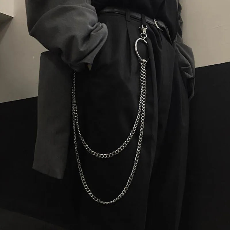 Punk Rock Metal Pants Waist Chain Men Women Key Chain Big Ring Wallet Keychain Jeans Unisex Hip-hop Jewelry Gift Comfortable Zip-Up Skinny Jeans Punk Rock Metal Pants Waist Chain Men Women Key Chain Big Ring Wallet Keychain Jeans Unisex Hip-hop Jewelry Gift Comfortable Zip-Up Skinny Jeans