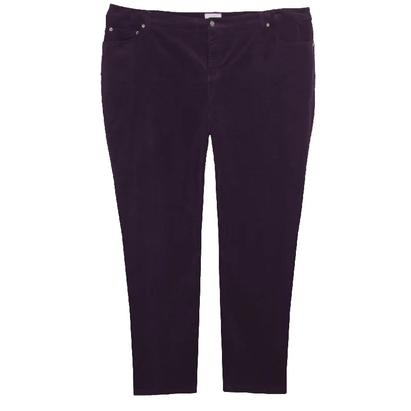 Style & Co Purple Skinny Leg Mid-Rise Velvet Pants/Jeans Fashionable Distressed Jeans Style & Co Purple Skinny Leg Mid-Rise Velvet Pants/Jeans Fashionable Distressed Jeans