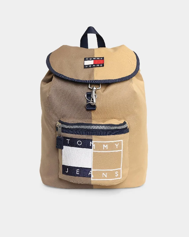Tommy Jeans Heritage Spliced Backpack Khaki Comfortable Stretch Denim Jeans
