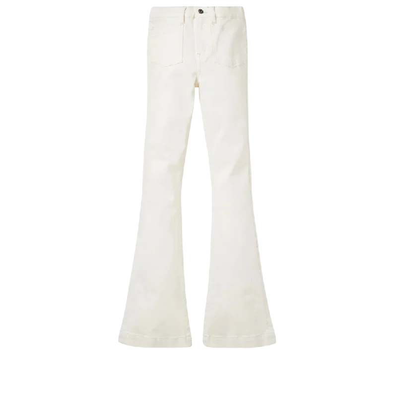Stetson Apparel Women's 921 High Rise Flare Fit White Jean Classic Slim Fit Jeans